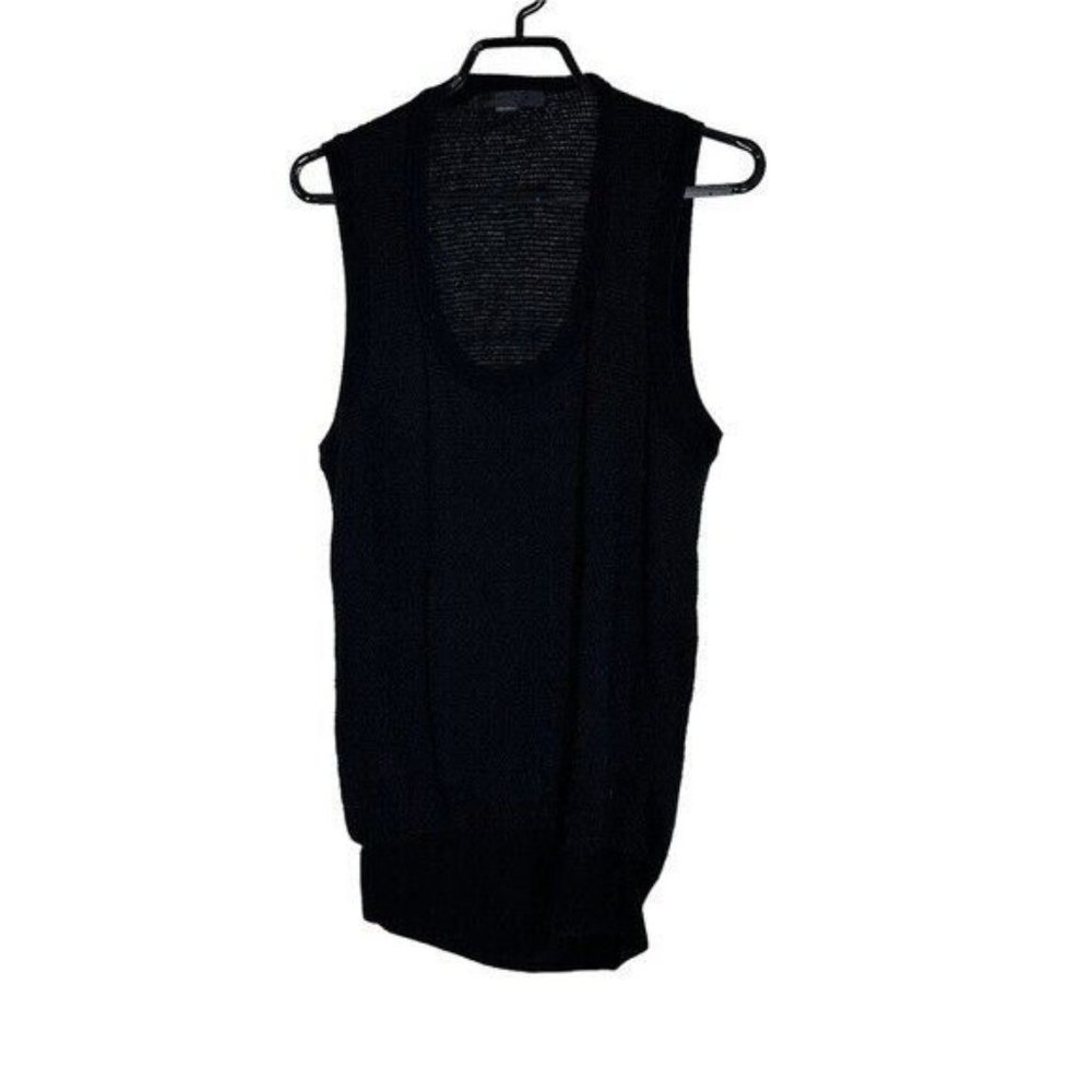 Alexander Wang Black Mesh V Neck Vest Size Medium